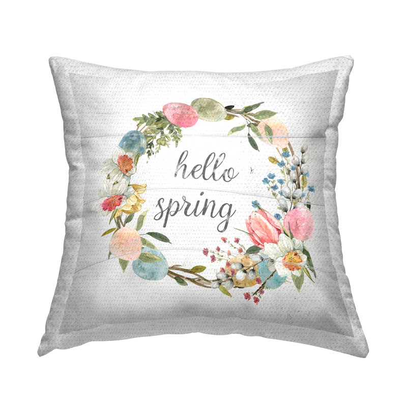 Coussin d'extérieur Hello Spring