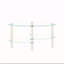 Table basse ovale en verre transparent