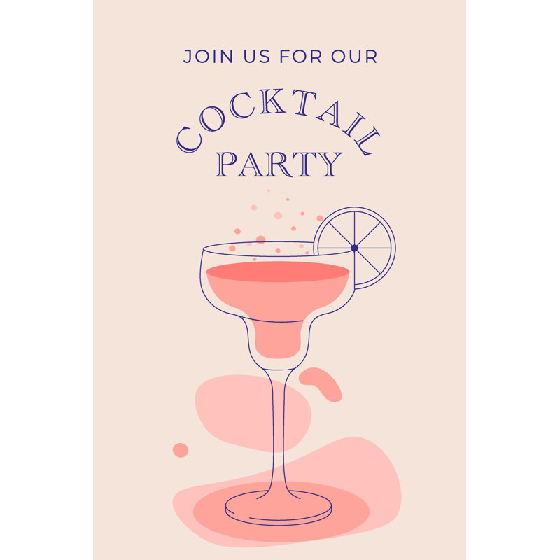 Cocktail Party - Wrapped Canvas Print, 46cm H x 30cm W x 3.8cm D
