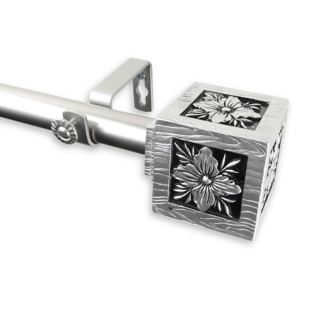 Ringo Adjustable Single Curtain Rod Fleur De Lis Living 
