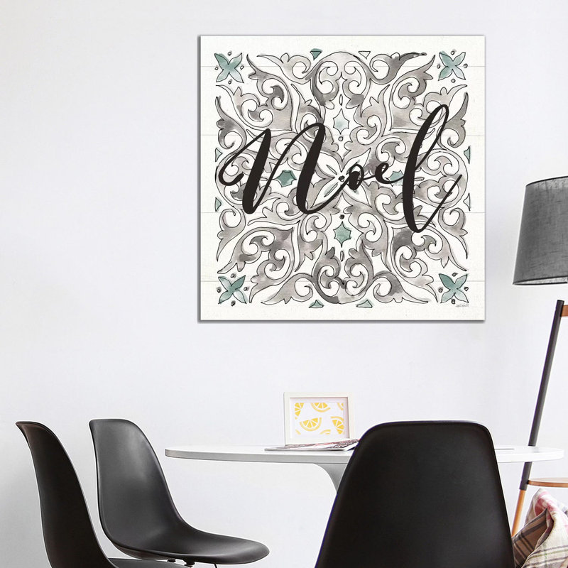 Modern Farmhouse XVI Noel 1 Piece Wrapped Canvas Wall Art, 93.98 cm H x 93.98 cm W