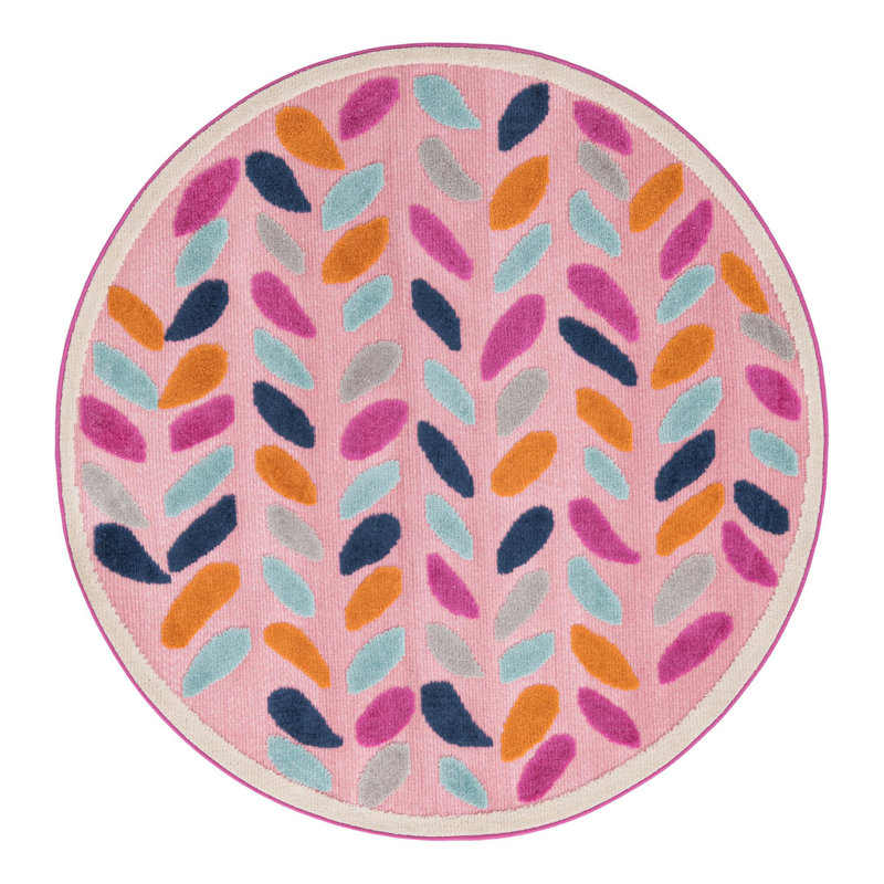 Chevron Indoor / Outdoor Rug, Round 5'3"