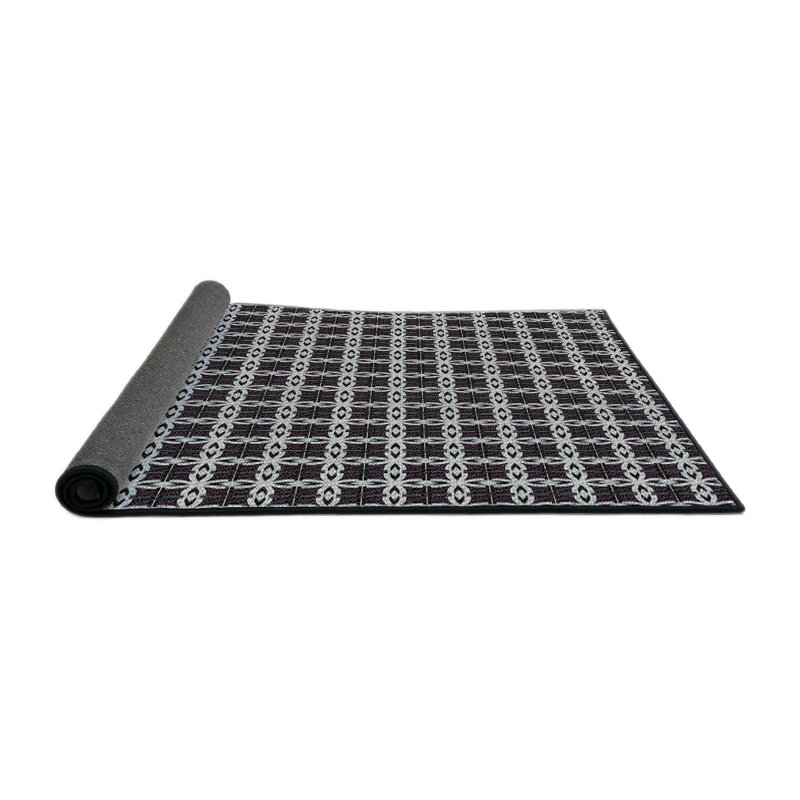 Tapis gris / noir Froholdt, Rond 8 pi