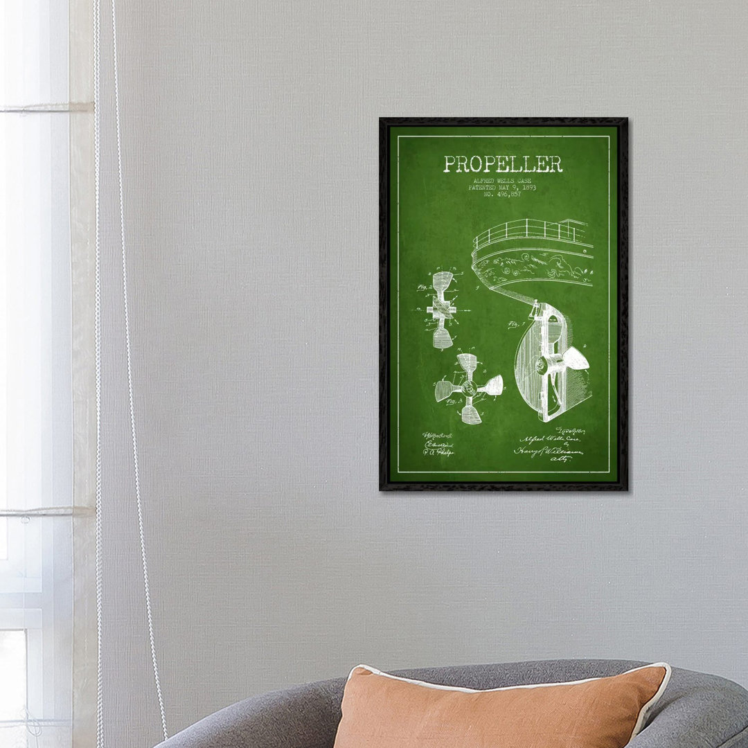 Propeller Green Patent Blueprint