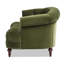 Causeuse Chesterfield La Rosa, velours performance vert olive