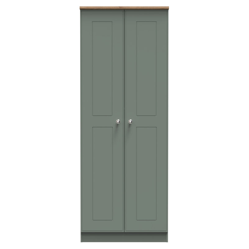 Taiyler Manufactured Wood Wardrobe, Reed Green/Riviera Oak