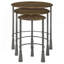 Table gigogne 3 pièces Natural and Gunmetal