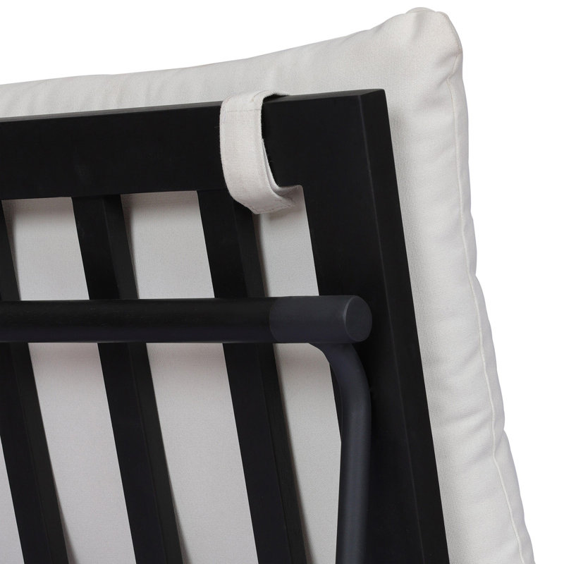 Crete Outdoor Dining Side Chair, Black