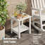 Ensemble de 4 chaises berçantes en PEHD toutes saisons avec 2 tables d'appoint-399253777