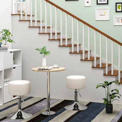 Figen Swivel Upholstered Counter Stool with Metal Frame