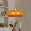Luminaire suspendu moderne à 1 lumière de style Mid-Century avec abat-jour en verre orange (ampoule incluse)