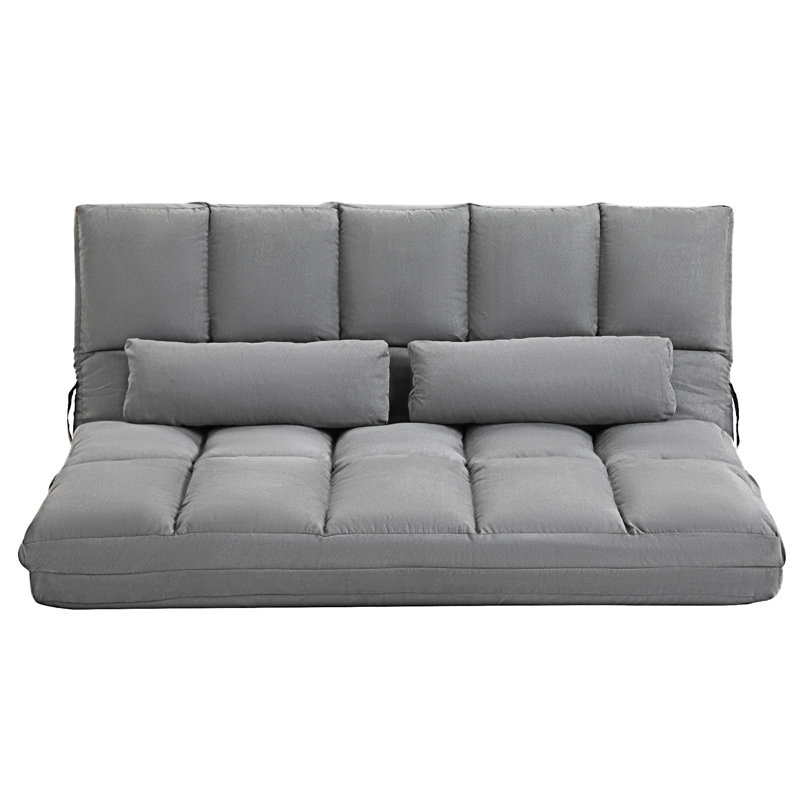 Fauteuil convertible, Gris clair, H 23,5 po x l 51,3 po x P 28,8 po