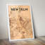 New Delhi City Map - No Frame Print-2033932859