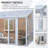 Patio Cover with 3 Lockable Sliding Doors, All Season Sunroom with aluminum alloy frame ,Polycarbonate Roof and transparent solid PC endurance panel wall system for Garden Patio Deck