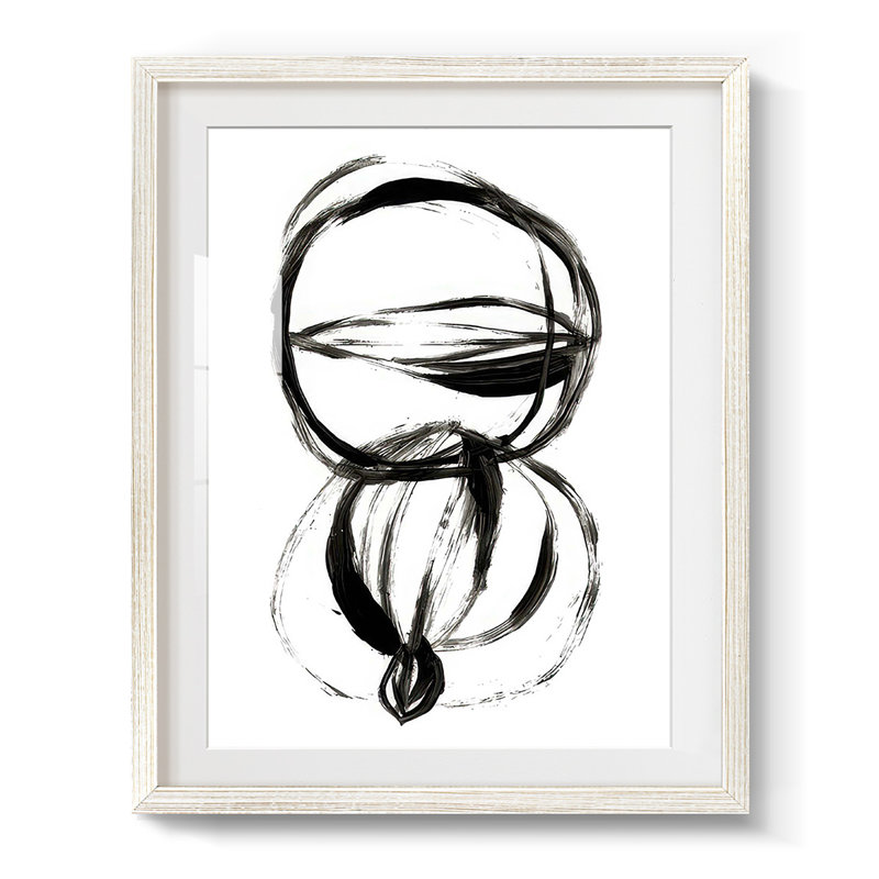 Encres II - impression encadrée, H 28,5 po x l 20,5 po, Blanc