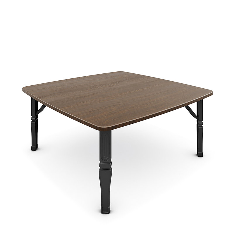 Arzuaga Dining Table, Brown, Black, 35cm H x 80cm L x 80cm W