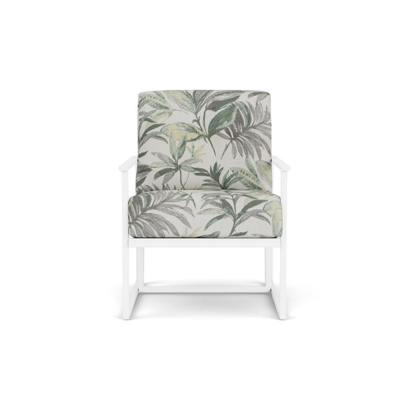 Summit Outdoor Lounge Chair, Matte White, Ebony, Calidora Mist