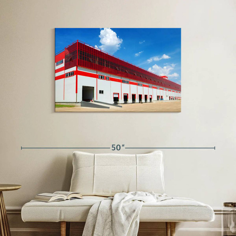 Modern Warehouse Structure, 26" H x 39" W