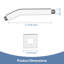 Pomme de douche de remplacement à fixation murale 6 pouces avec bras de douche à extension-126392199