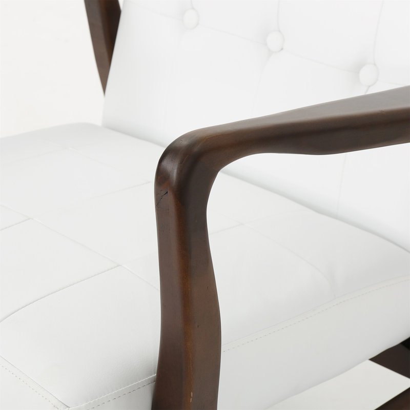 Fauteuil club moderne en similicuir Mid Century