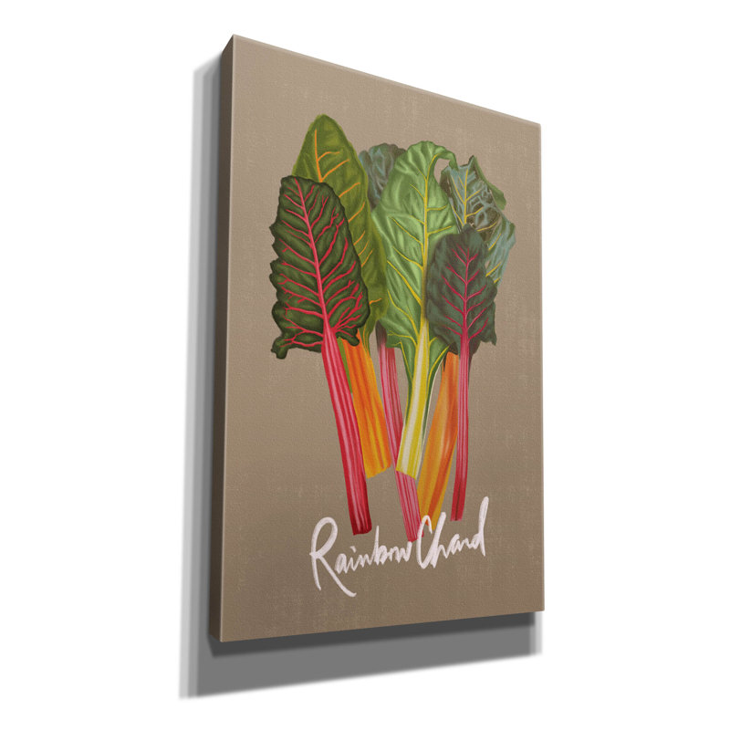  «Rainbow Chard» par Elizabeth Caldwell, art mural sur toile