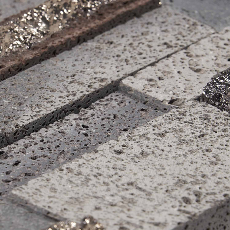 Stackstone 8x24 Textured 3D Brick Lava Stone Mosaic Tile