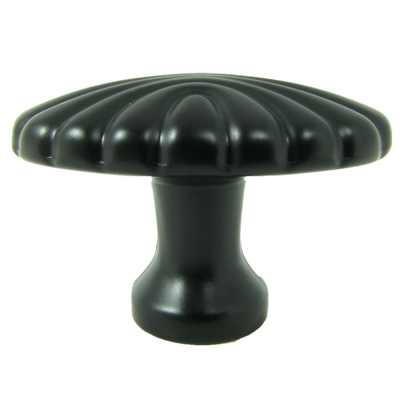 Matte Black Oval Zinc Alloy Cabinet Knob Set