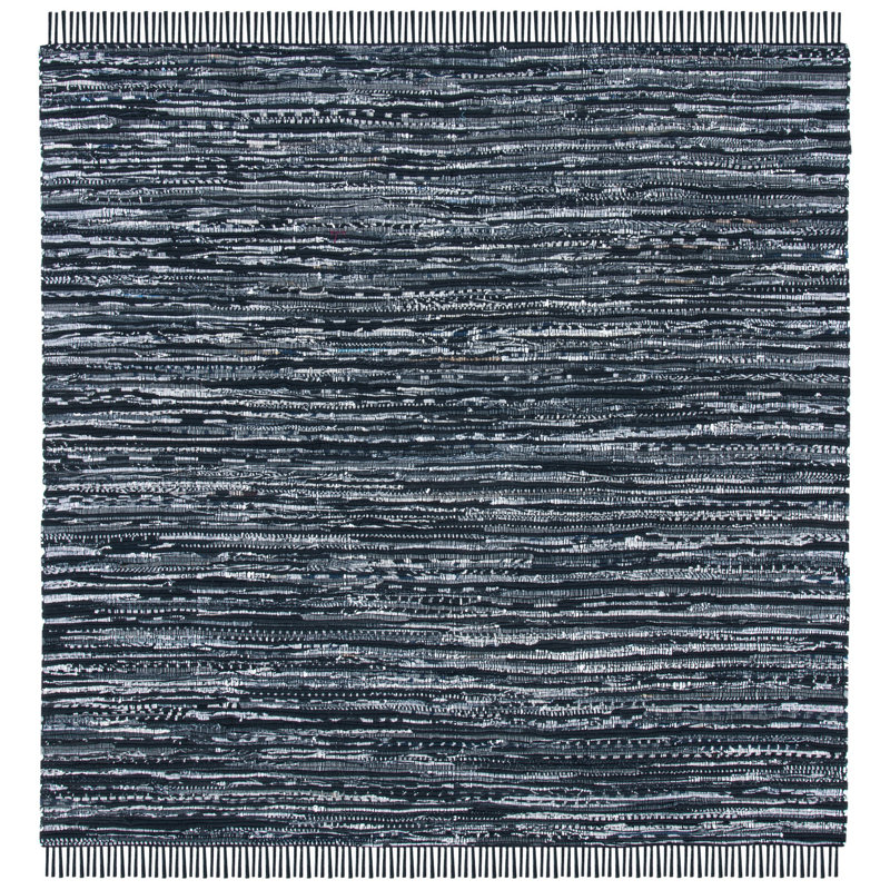Rag Rug Hand Woven Cotton Rug, Square 6'