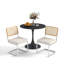 Ensemble de table ronde et de chaises élégantes 3 pièces-2122152327-2122152060
