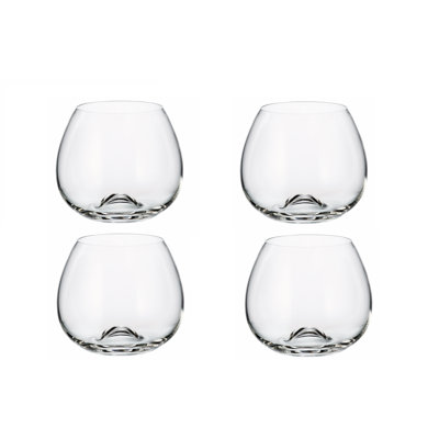 Ensemble de 4 verres à pied sans pied Brandy par Ebern Designs, verre élégant et durable de 440 ml