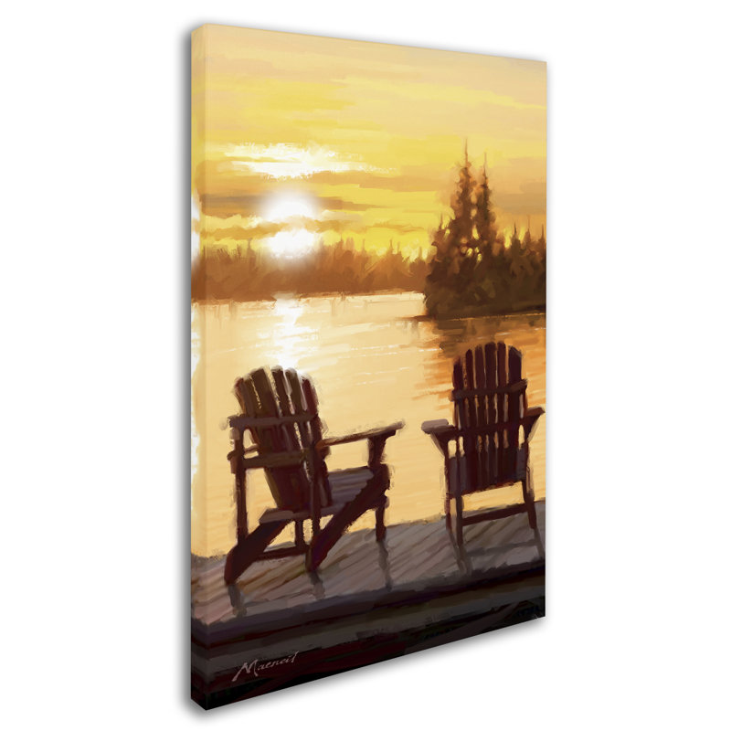 « gold lake », reproduction sur toile, H 19 po x l 12 po x P 2 po