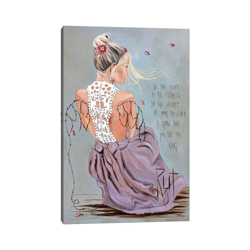 In the Quiet by Ruth's Angels - Wrapped Canvas Painting, 20.32 cm H x 30.48 cm W