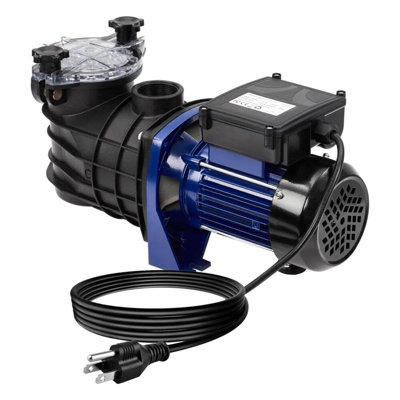 Powerful 1.1HP Swimming Pool Pump - 3962GPH, Self-Priming For In/Above Ground Pools, Silent Operation