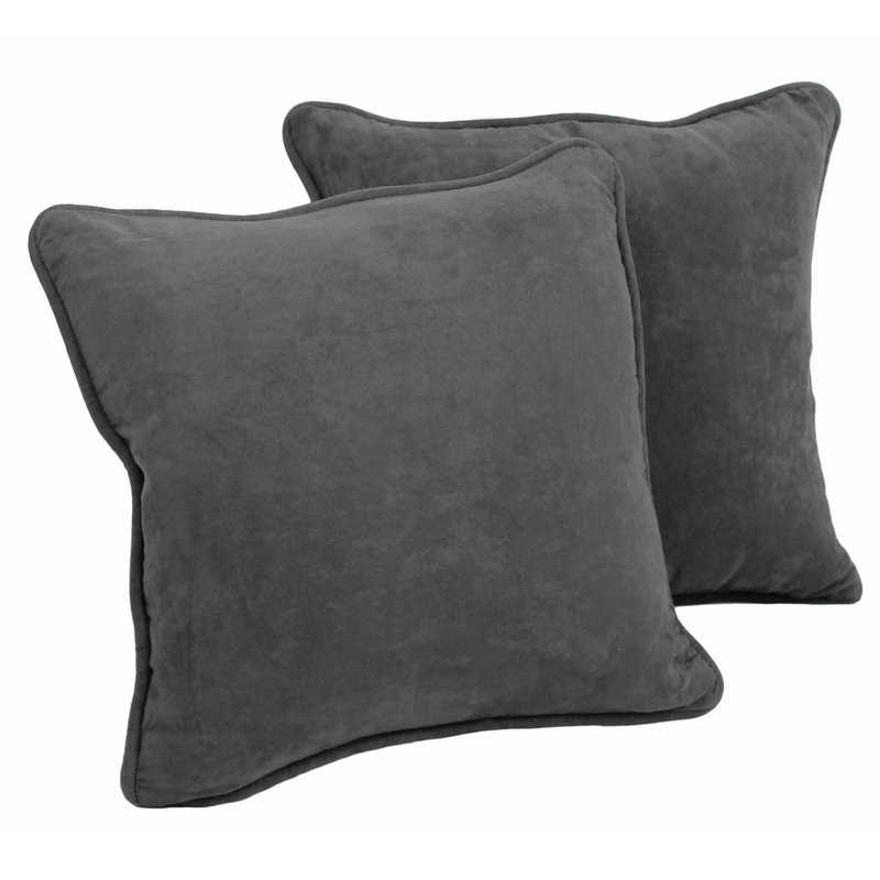  Corded Throw Pillow, Gray