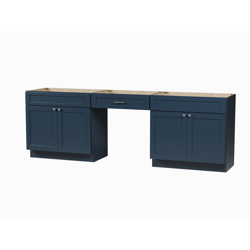 Base de meuble-lavabo double 102 po seulement, Bleu