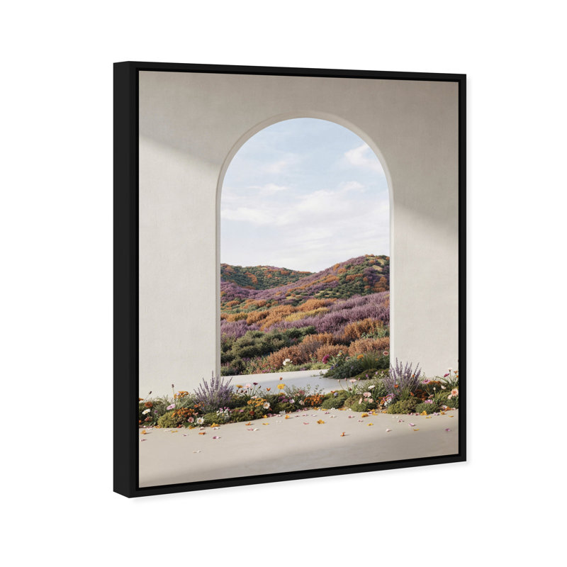 Window to Paradise II Landscape & Nature Canvas Print by Oliver Gal, Black Frame, 16 x 20, 25"H x 31"W, Black Floater Frame