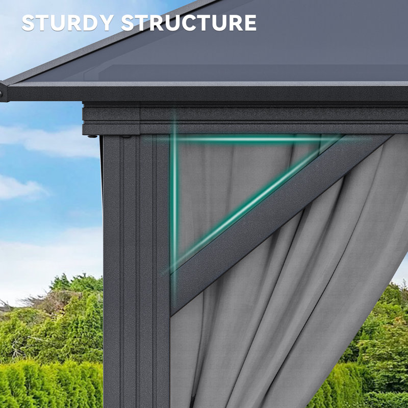 10 Ft. W x 10 Ft. D Aluminum Patio Gazebo