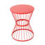 Table d'appoint d'extérieur rouge de 16 po avec structure en fer tendance et look de table élégant