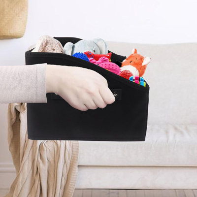 Grand panier à jouets pour chien Boîte à jouets pliable pour chien Boîte à jouets en tissu pour rangement pour jouets pour animaux de compagnie / couvertures / laisses / jouets en corde / vêtements - peut être personnalisé