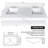 61" Carrara White Engineered Quartz Bathroom Vanity Top with Double Sink