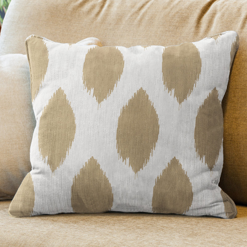 Geometric Throw Pillow, Light Brown