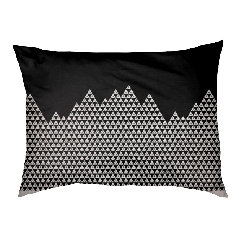 Coussin mountain dog Byrge, Très grand (l 52 po x P 42 po x H 17 po), Noir / Gris