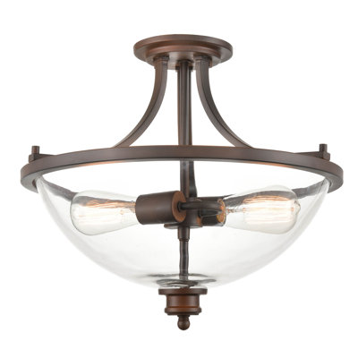 Glass Semi Flush Mount