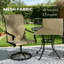 Ensemble de 2 chaises d'extérieur à haut dossier, chaises pivotantes-1600994620