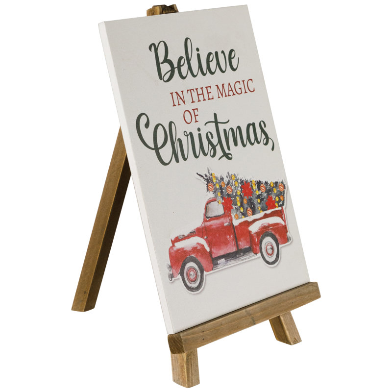 Believe In The Magic Of Christmas Tabletop Sign - 9.25"