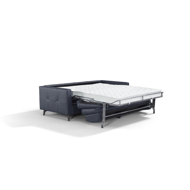 Belmonte 2 - Piece Leather Sectional, Dark Blue