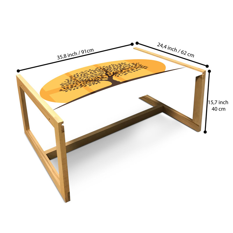 Jamall Sled Coffee Table, 40cm H x 91cm W x 62cm D