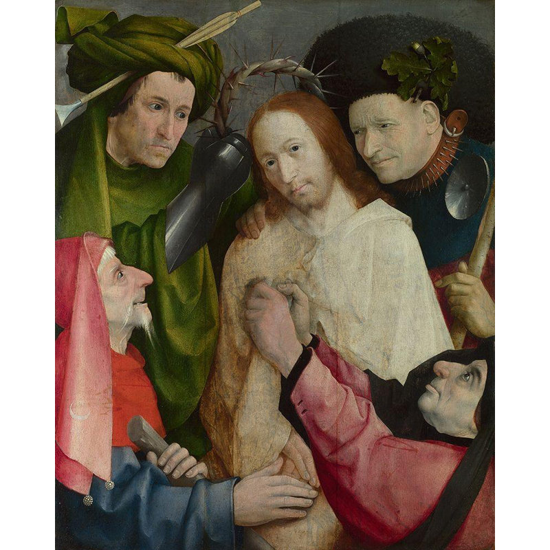 Astoria Grand Bosch, Hieronymus Gallery Wrapped Canvas Art Titled: Christ Crowned with Thorns, 18" H x 15" W