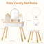 Kids Butterfly 2-pc Makeup Vanity Table & Stool-276640629
