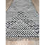 Black Handwoven Wool Stacked Chevron Diamond Geometric Modern Contemporary Carpet Rug-1993842037